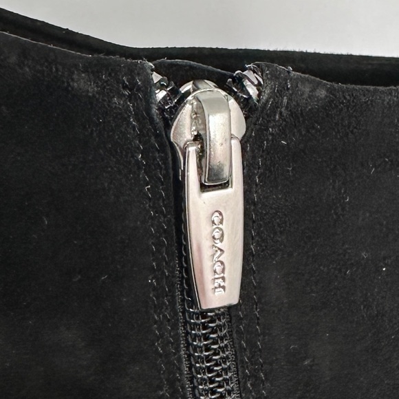 Coach Women’s Oakdale Sleek Design Black Suede Ankle Booties Size 9 - Picture 7 of 12